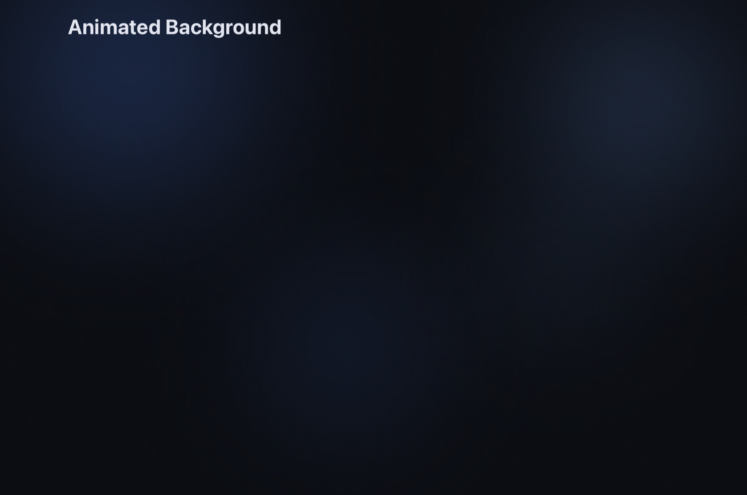 AnimatedBackground — дрейфующие размытые орбы