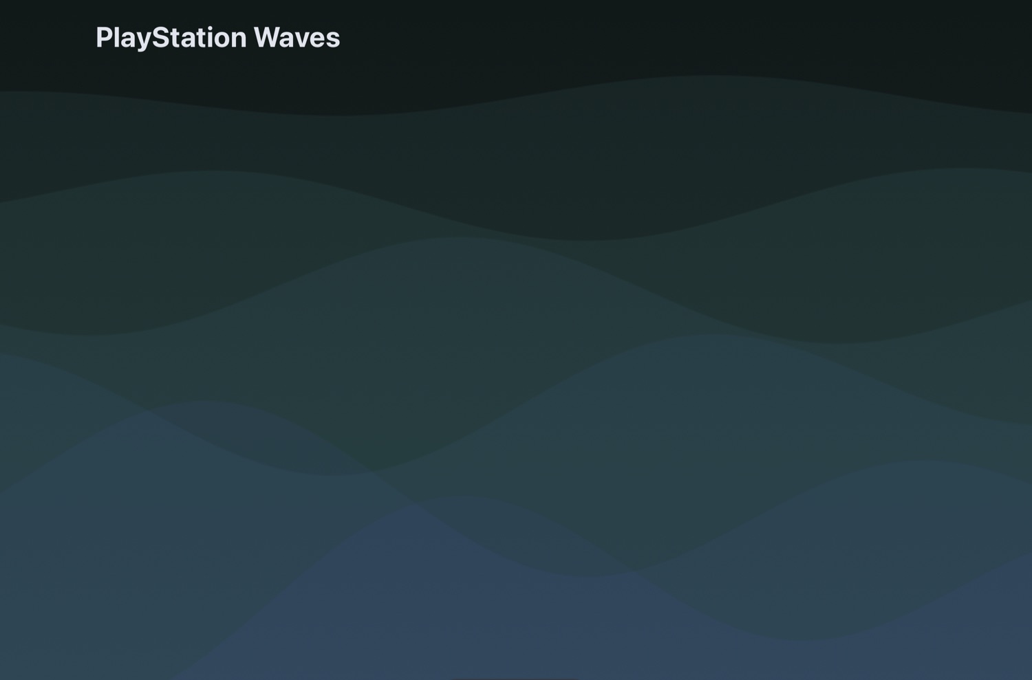 PlayStationWaves — заливные синусоидальные волны